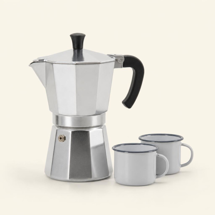 Cafetière Moka avec 2 Tasses